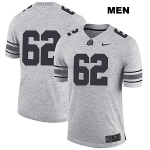 Men's NCAA Ohio State Buckeyes Brandon Pahl #62 College Stitched No Name Authentic Nike Gray Football Jersey DV20G64JL